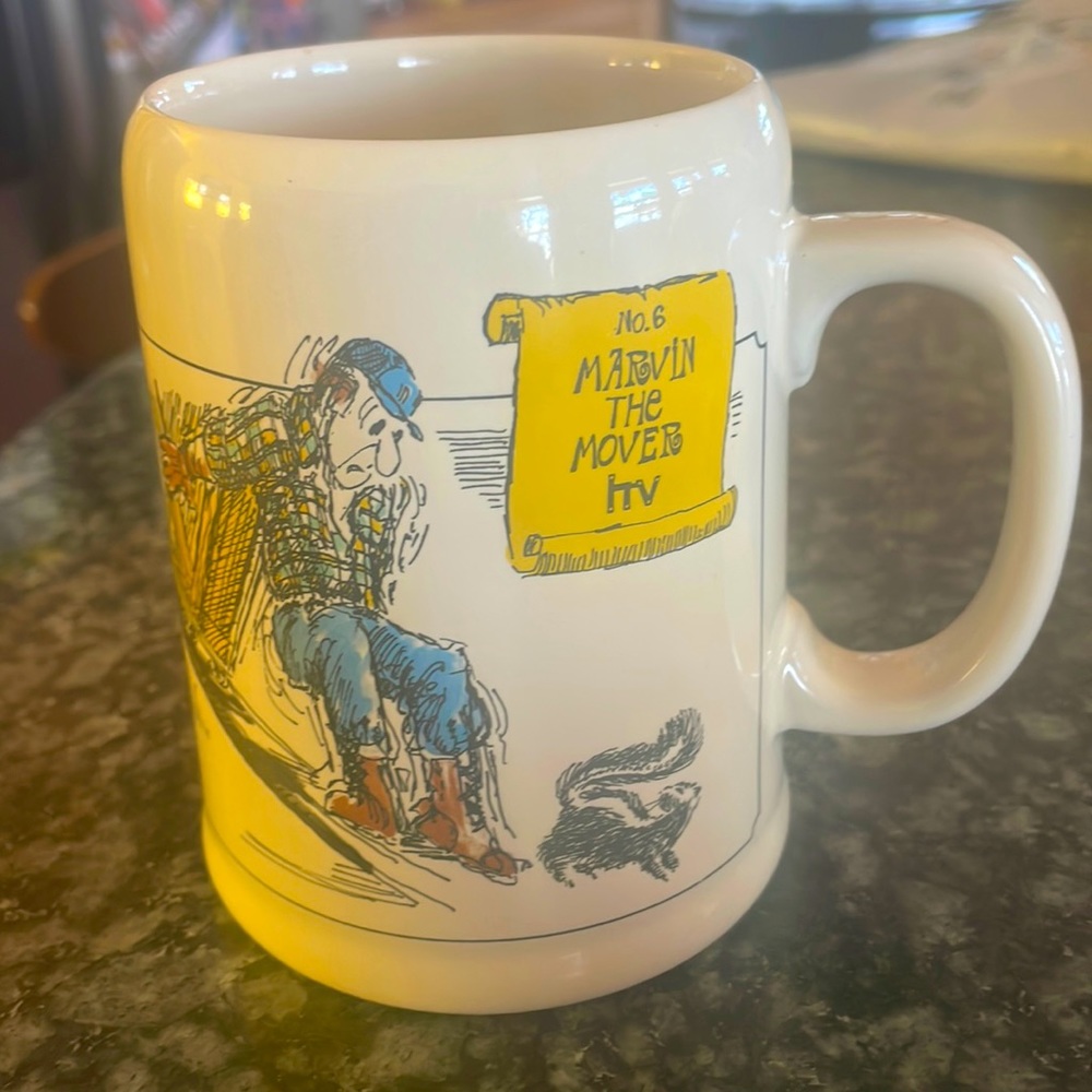 Vintage HV Mfg, No.6 "Marvin The Mover"‎ Coffee/Beer, Mug, 1991, Rare!